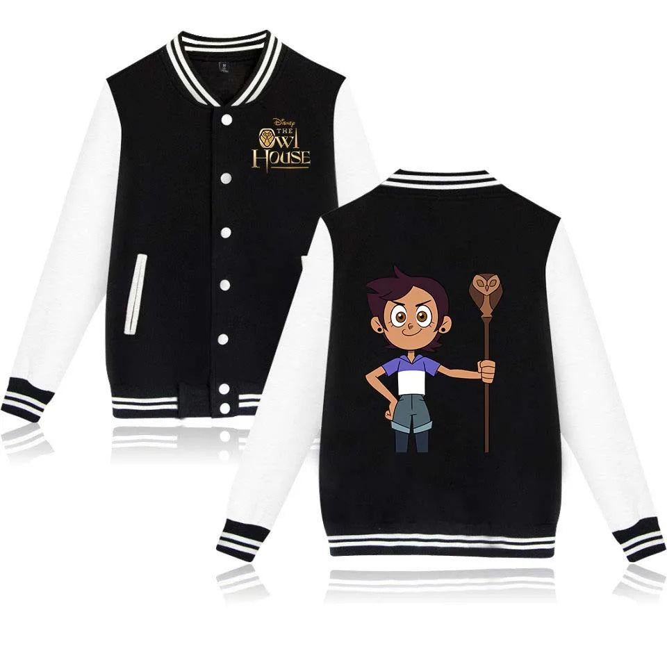 The Owl House Bomber Jacket Women Men Autumn Baseball Jacket Coat Cartoon Kid Streetwear Harajuku Bomber College Jacket