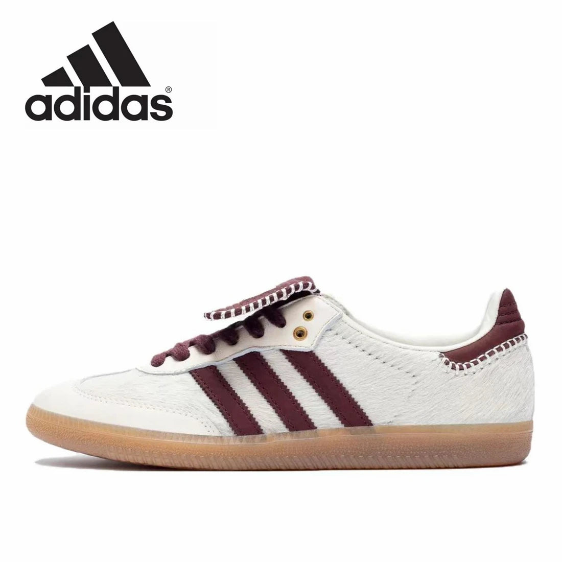 Adidas - German Samba Pony Welsh Bonner Leopard Pattern Training Shoes, Retro Multi functional Sports and Casual Gazelle Shoes