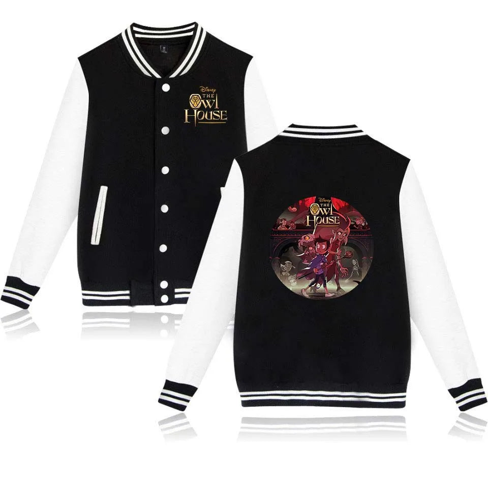 The Owl House Bomber Jacket Women Men Autumn Baseball Jacket Coat Cartoon Kid Streetwear Harajuku Bomber College Jacket