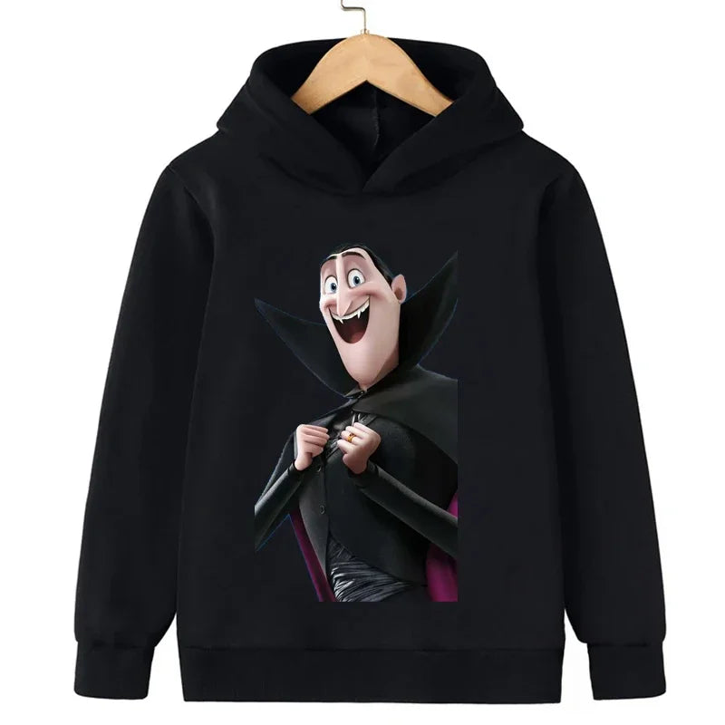 Hotel Transylvania New Cartoon 2-14 Years Old Kids Boys Hoodies Sweatshirts for Autumn Coats Teenager Boy Clothes Kid Girls Tops