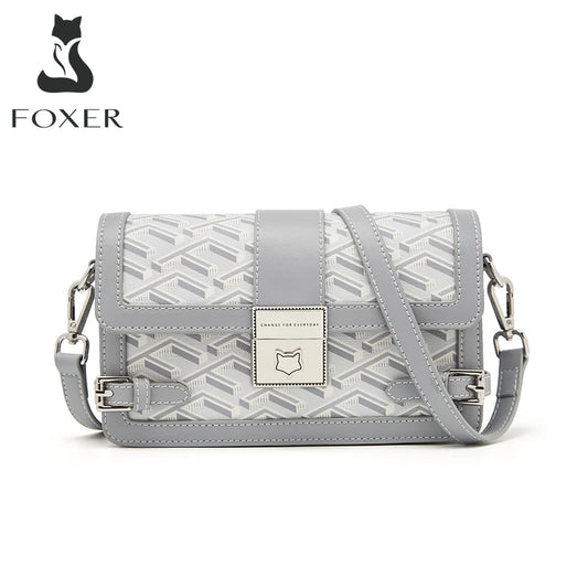 FOXER Women PU Leather Crossbody Shoulder Bag