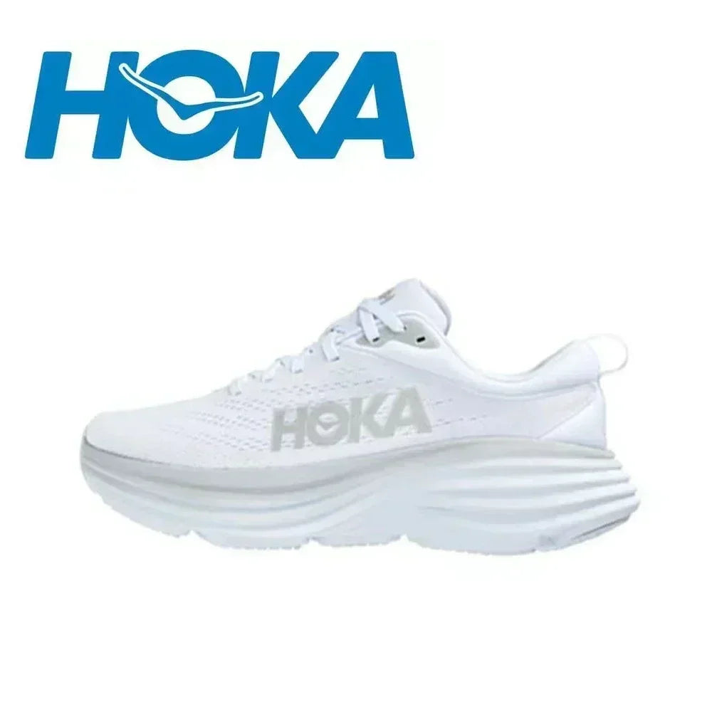 HOKA  Bondi 8 Lightweight Jogging Outdoor Running Shoes Marathon Trail Cushioning Shoes Elastic Womens Men