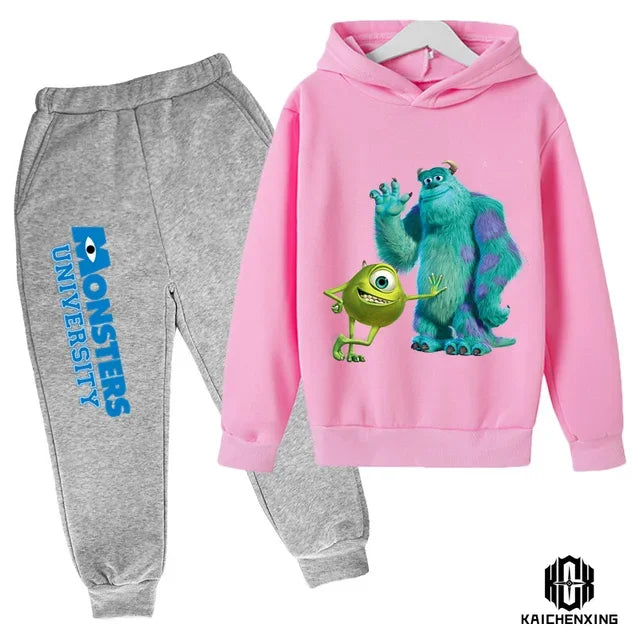 Girls Sweatshirt Pant Suit Coat Casual kids Boys Long Sleeve monsters inc. Clothes Kawaii Hoodies Children Pullover Sportswear