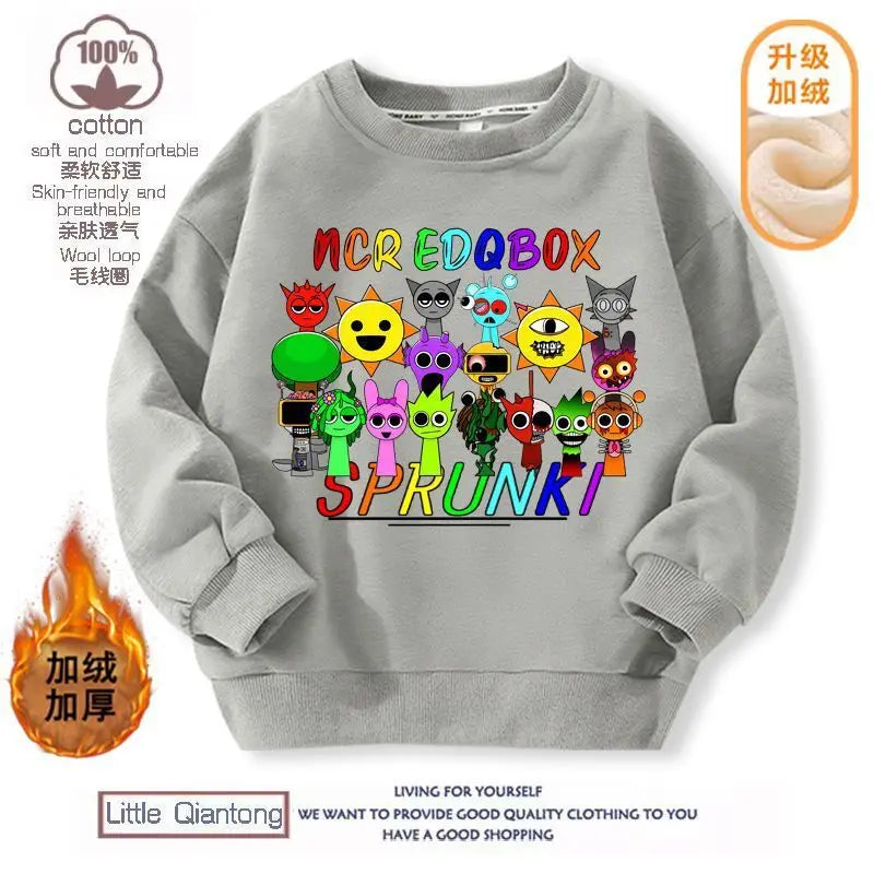 Sprunki Hoodie Clothes For Kids Incredibox Hoodies Sweatshirt Winter Hoodies Soft Cotton Sweatshirt Hoodie keep Warm Hoodie