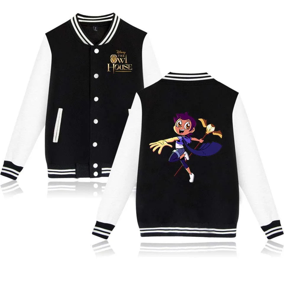 The Owl House Bomber Jacket Women Men Autumn Baseball Jacket Coat Cartoon Kid Streetwear Harajuku Bomber College Jacket