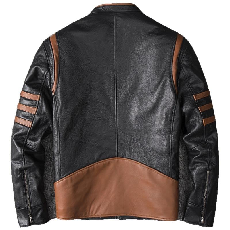 Wolverine Themed Men's Genuine Cow Leather Jacket-1