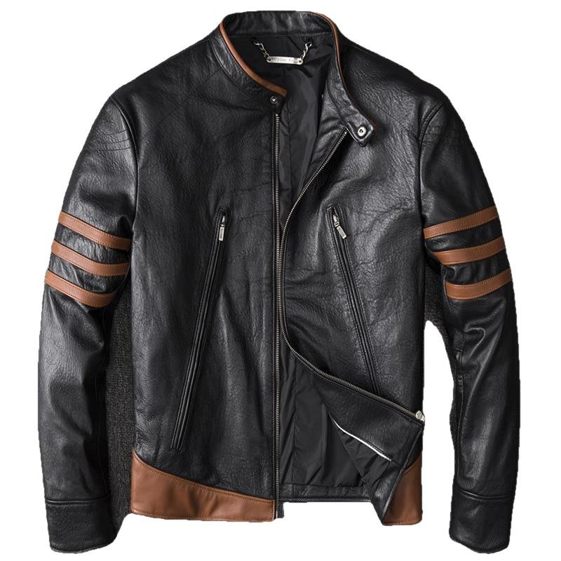 Wolverine Themed Men's Genuine Cow Leather Jacket-0