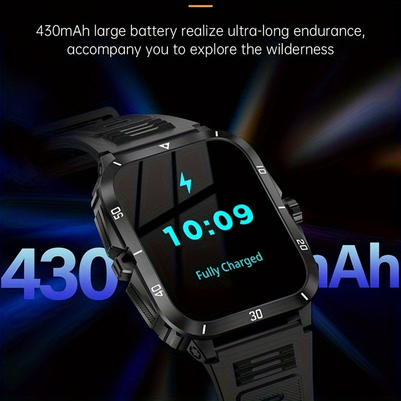 Smartwatch Men 430mah Wireless Call Fitness Mode Outdoor Sports Watch Sleep Detection Information Reminder/step Count/calorie Custom Dialing  Compatible Android Calculator Camera Remote Control Music Control Search Mobile P