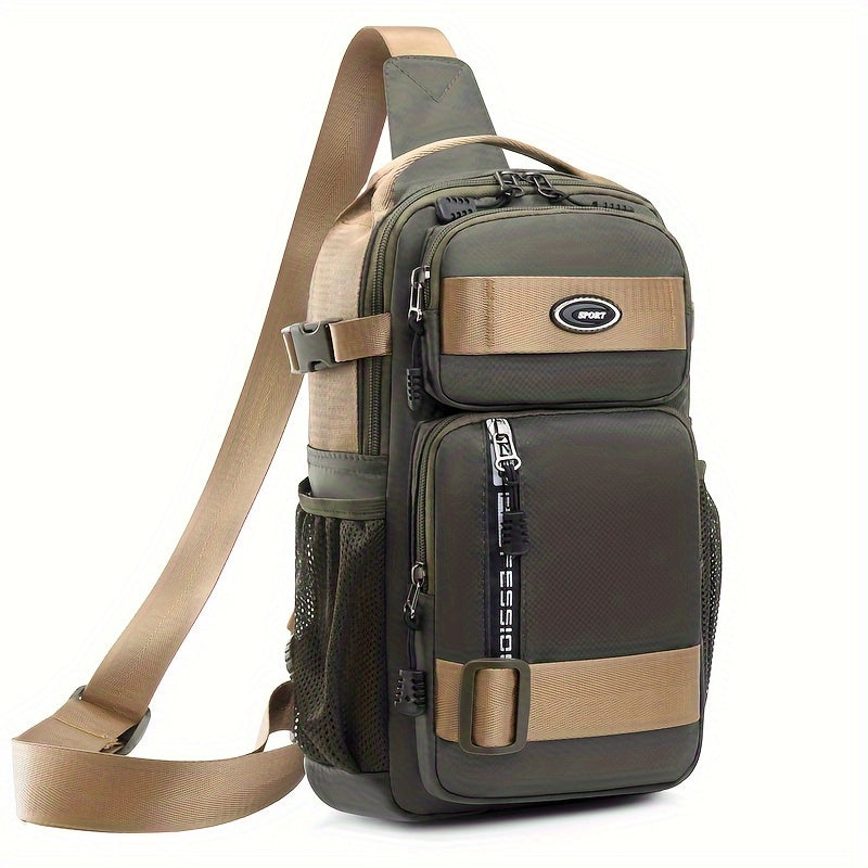 1pc Men's New Chest Bag, Casual Short-distance Travel Multifunctional Business Commuting Large Capacity Crossbody Bag