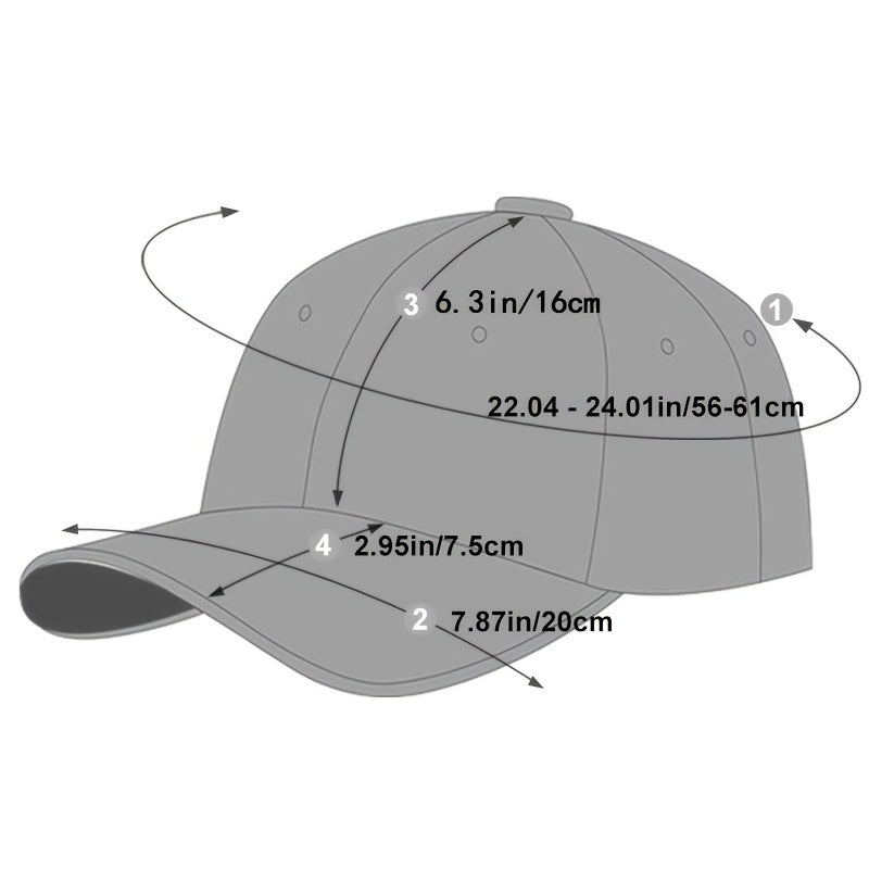 1pc Men's Outdoor Baseball Cap, Adjustable Sun Protection Casual Hat, Suitable For Spring And Autumn Travel, Seaside Party, Ideal choice for Gifts