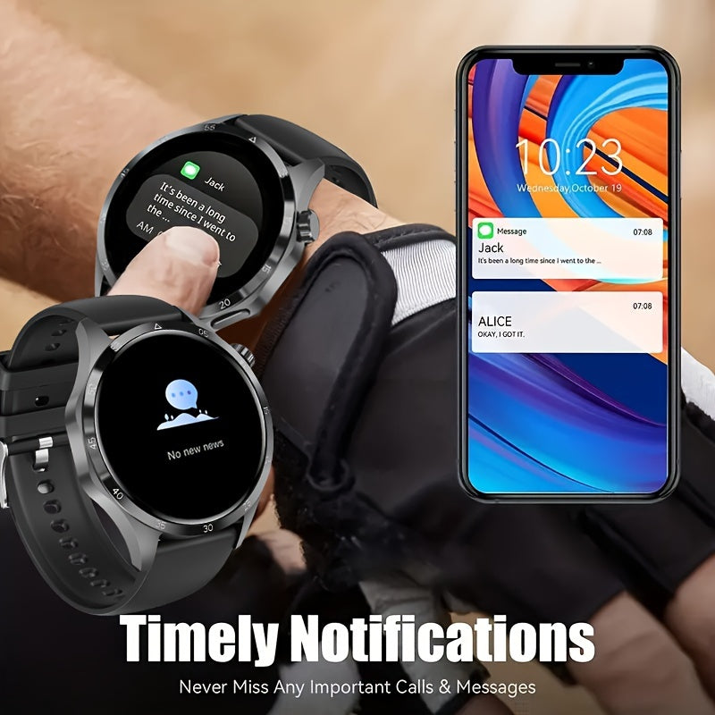 Sports Smartwatch, GPS Tracking, NFC, Voice Assistant, Wireless Call Smartwatch, 1.53-inch, 360 * 360 High-definition Screen Men's Smartwatch, Compatible With Android/iPhone Phones