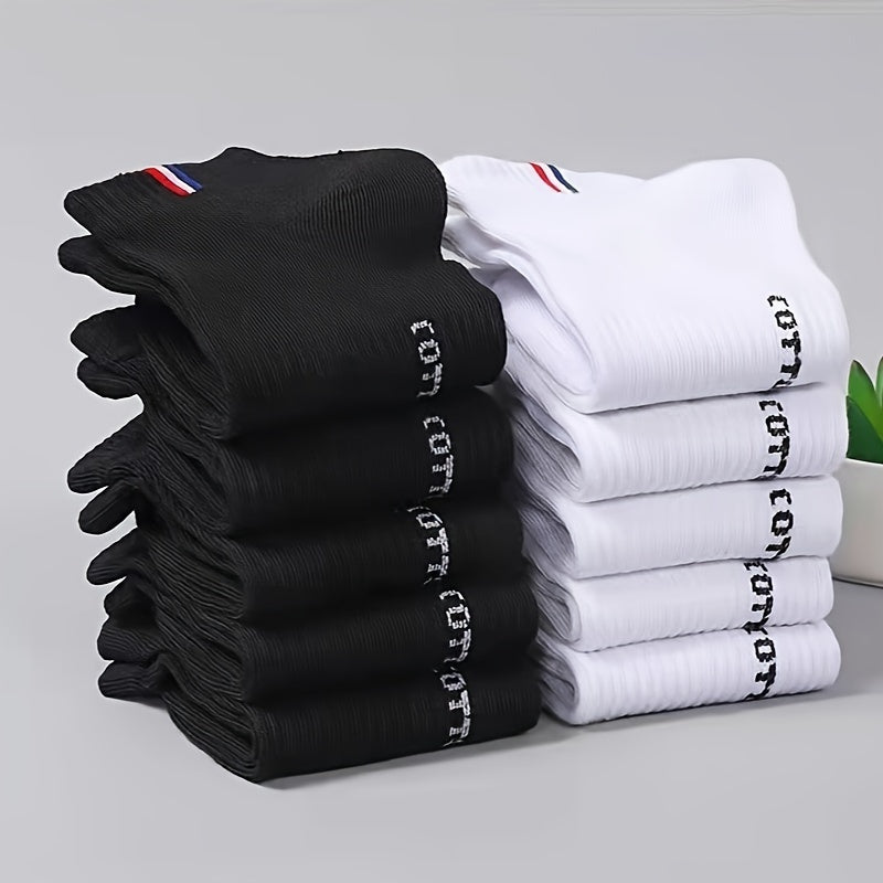 20 Pairs Of Men's Anti Odor & Sweat Absorption Low Cut Socks, Comfy & Breathable Socks, For Daily & Outdoor Wearing, Spring And Summer