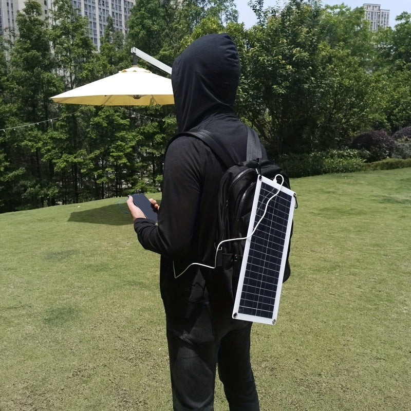 100A Portable Solar Charger Kit With Usb - 12V-18V-24V Dc, Dual Power For Camping, Hiking, Car, Boat, Phone & Watch