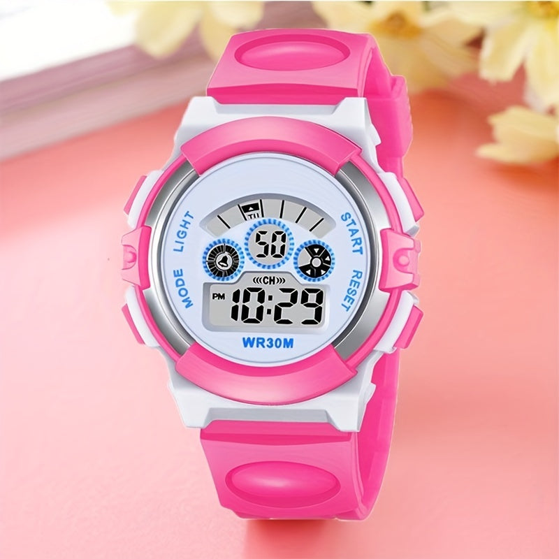 Electronic Night Glow Wrist Watch Colorful Digital Watch Holiday Party Gift