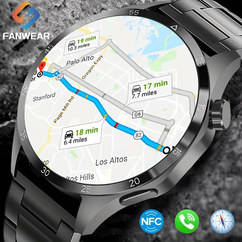 Sports Smartwatch, GPS Tracking, NFC, Voice Assistant, Wireless Call Smartwatch, 1.53-inch, 360 * 360 High-definition Screen Men's Smartwatch, Compatible With Android/iPhone Phones