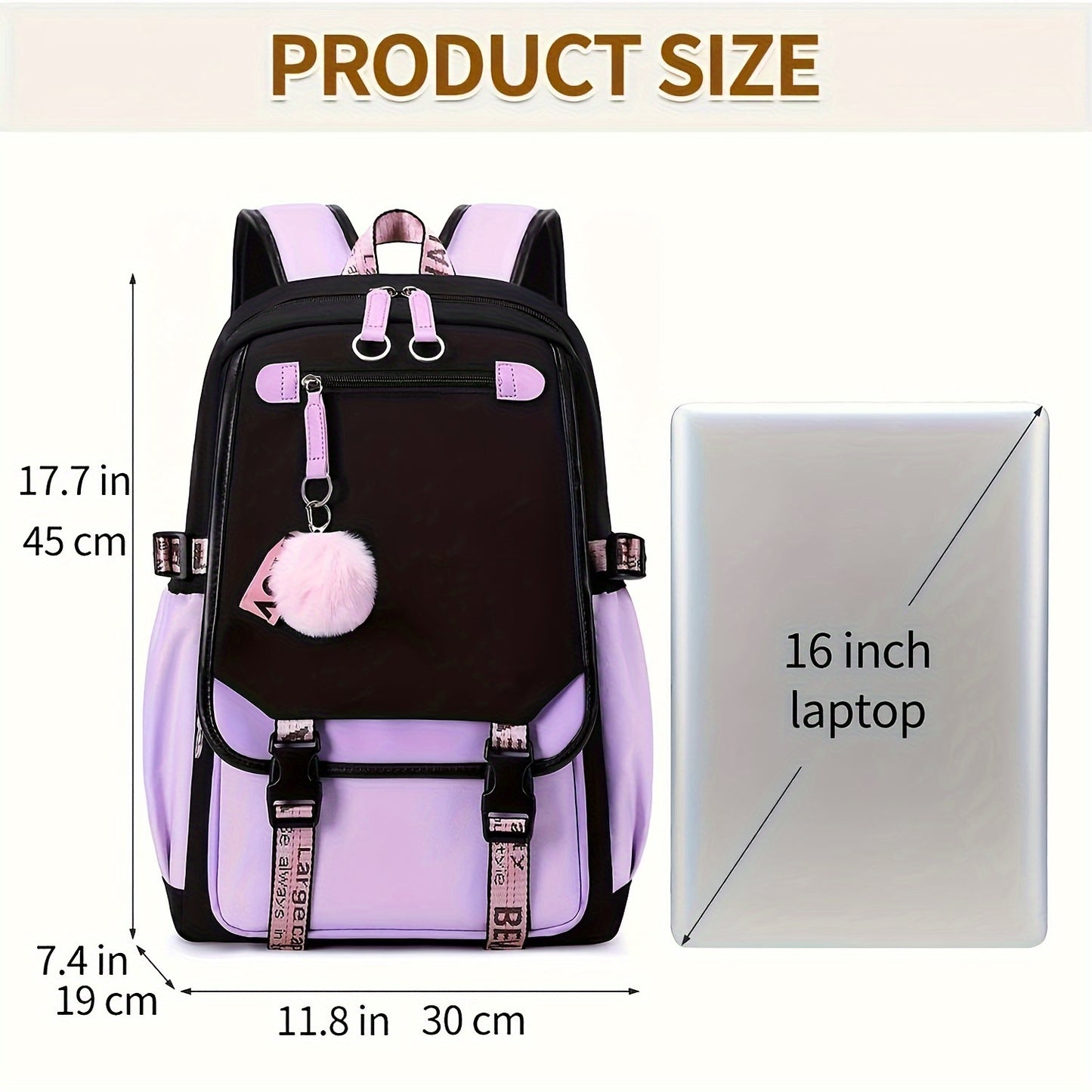 New Women's Backpack Large Capacity Leisure Personalized Travel Backpack Female Campus Ins Fashion Middle School Student School