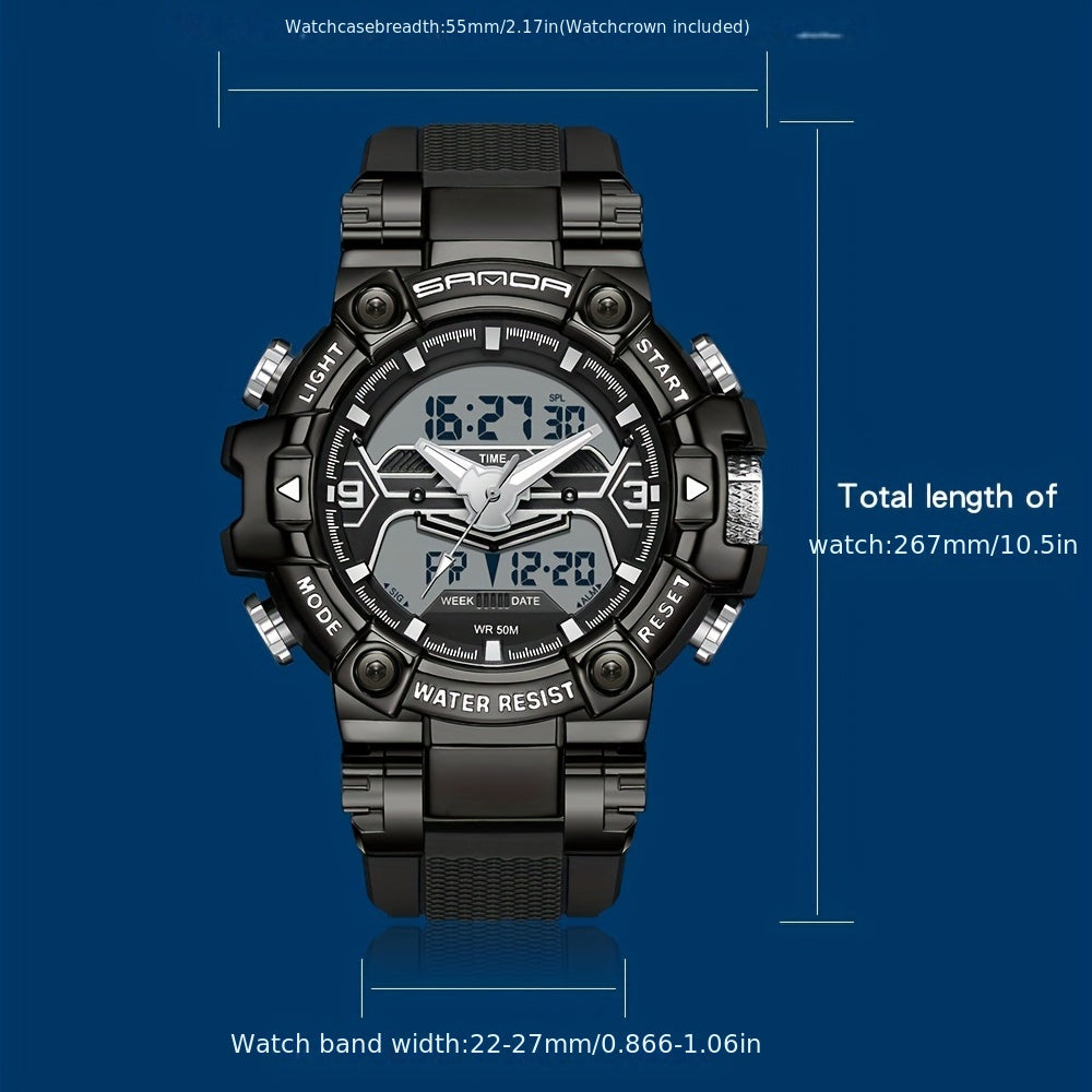 Men's Sports Watches, G-Style Digital Waterproof Large Dial LED Quartz Sport Watch, Men's Accessories