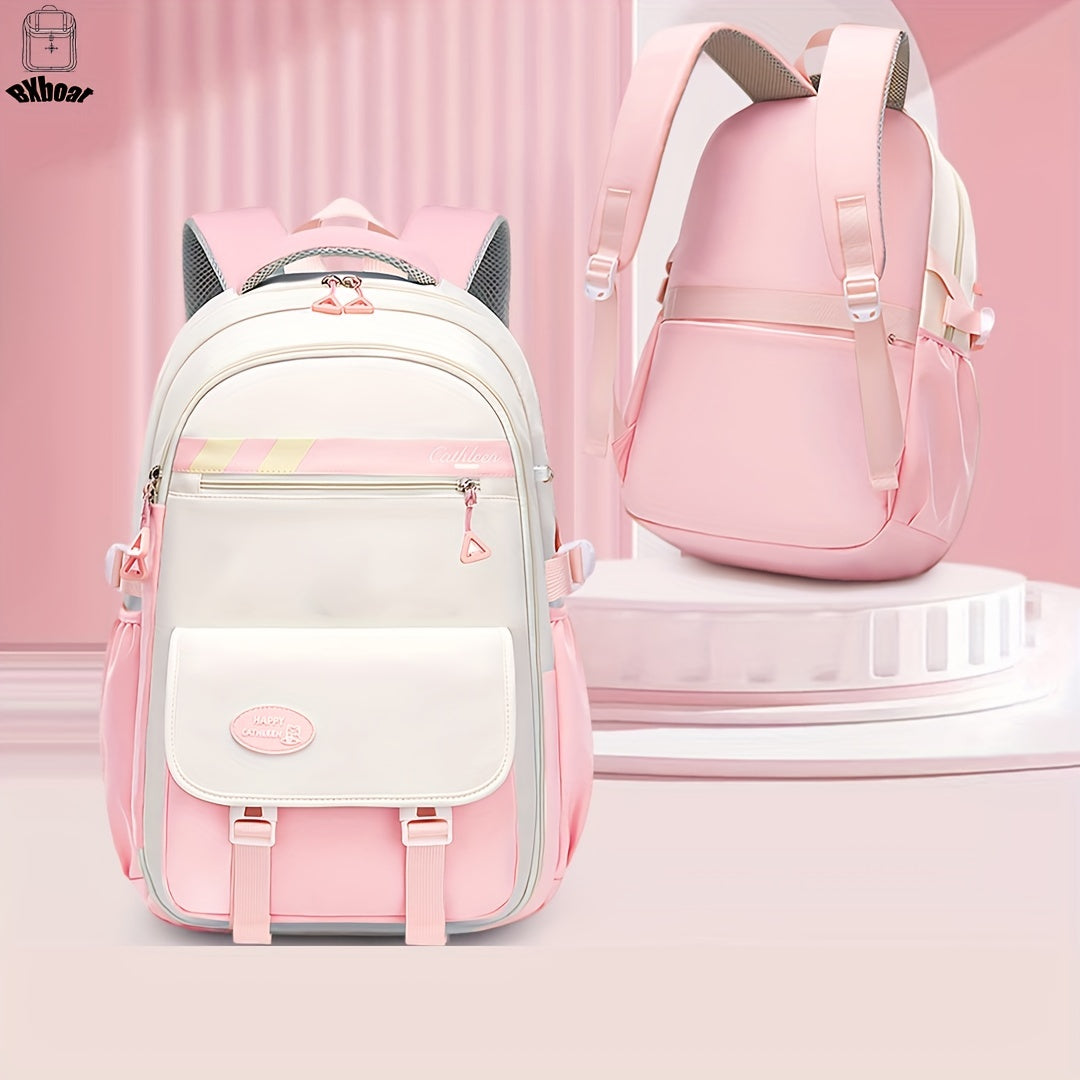 Girls Backpack, Fashionable Student Schoolbag, Computer Laptop Backpack, Lightweight Backpack With Functional Pockets, Casual Durable And Lightweight Travel Bag, Suitable For Teenage Girls, Middle School Students