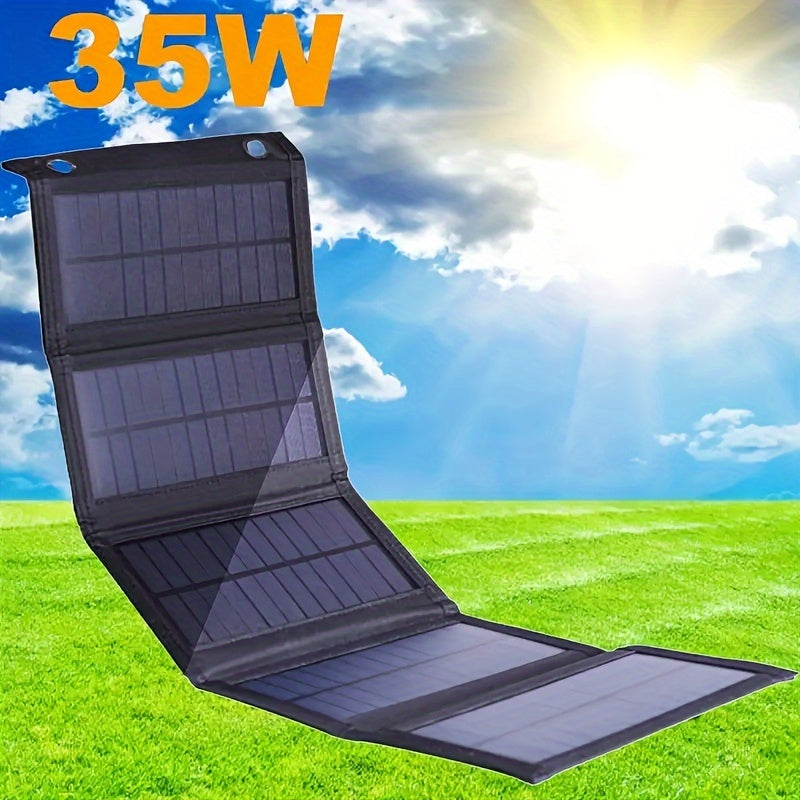 1set Easy To Carry Solar Charging Panel, Waterproof Folding Solar Charging Pack To Keep Your Device Charged During Outdoor Travel