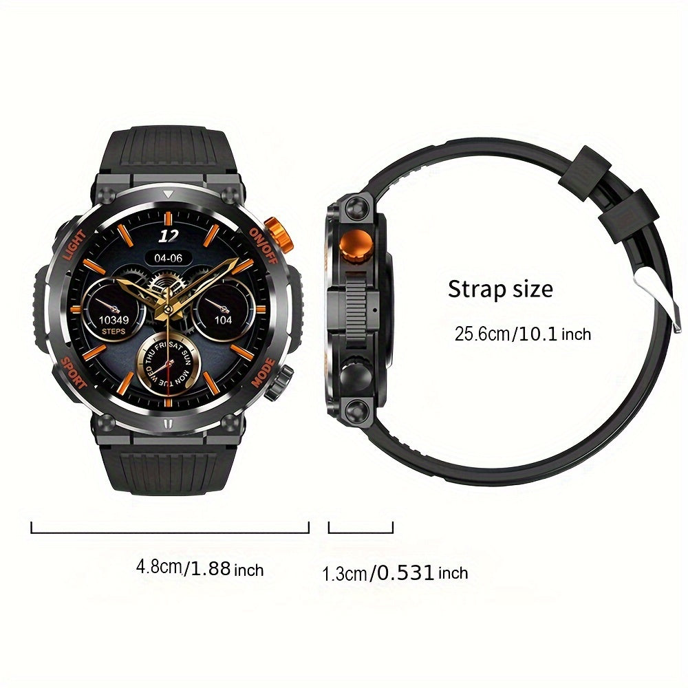 Outdoor Sports Smartwatch For Men (answering/making Calls), The Latest Android IPhone Wireless Tactical Smartwatch From 2023, Sturdy And Durable Outdoor Fitness Tracker, AI Voice/pedometer/sleep 450 MAh Battery