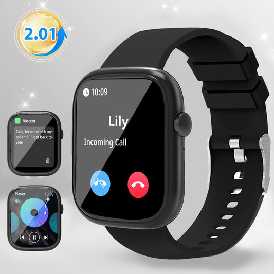 Smart Watch, Wireless Call/Dial, Multi Sport Modes, Multiple APP Reminders, Custom Wallpaper, Fitness Monitoring Smart Watch Compatible With IPhone/Andriod