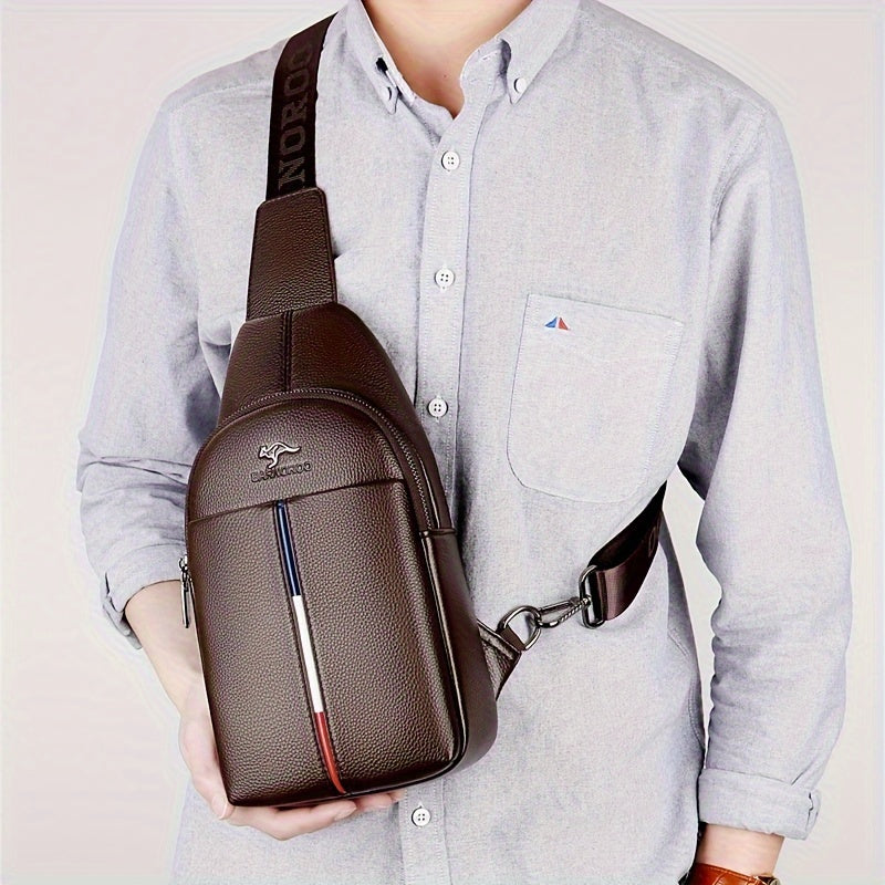 Men's Chest Bag, Casual Shoulder Bag, Multifunctional Crossbody Bag, Trendy Satchel Bag