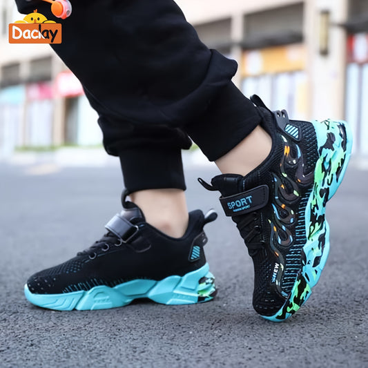 Daclay Casual Low Top Sneakers For Boys, Breathable Anti Slip Sneakers For Outdoor Walking Running, All Seasons