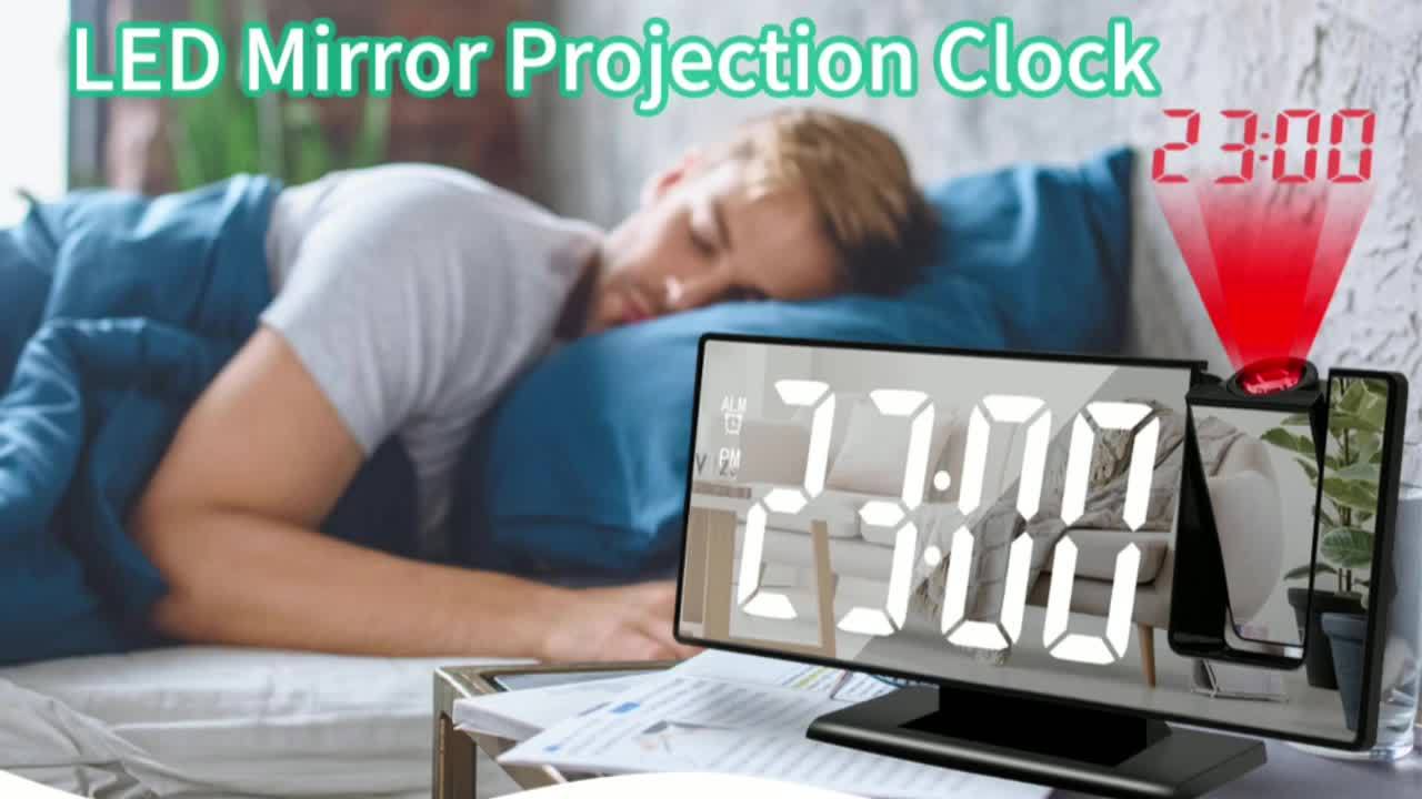 1pc Multifunctional Digital Alarm Clock With Large LED Screen For Bedroom