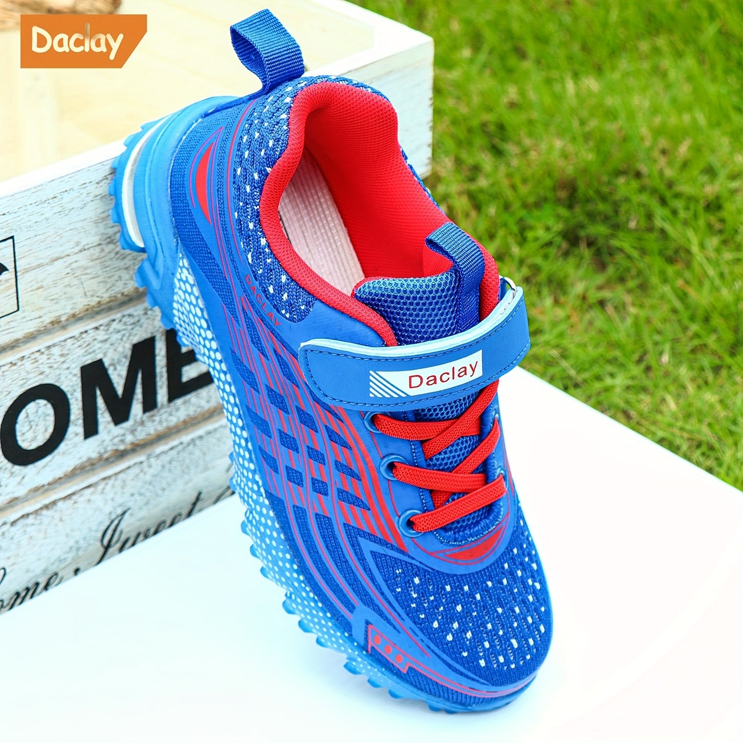 Daclay Casual Comfortable Low Top Woven Shoes For Boys, Breathable Lightweight Non-slip Sport Shoes For Running Training