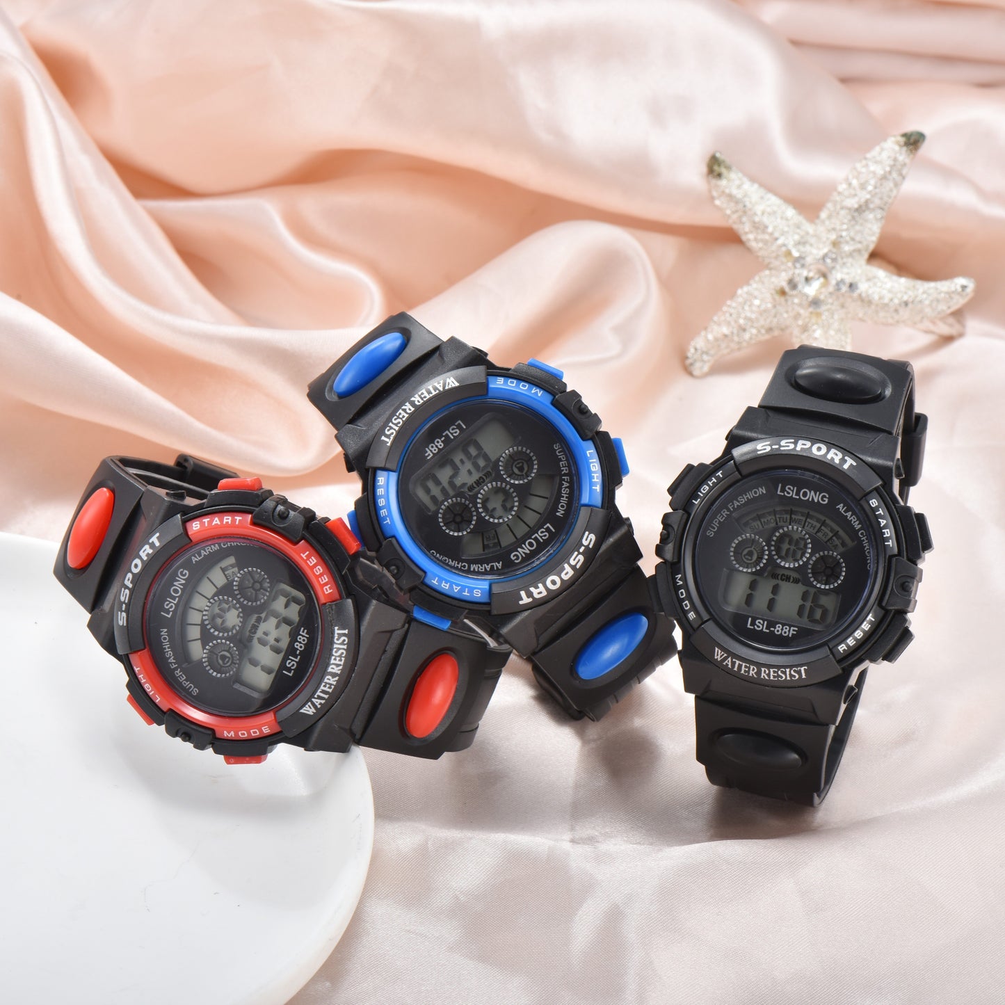 Boys And Girls Casual Cute Electronic Watches, Waterproof Luminous Colorful Multi-functional Sports Watch, Holiday Gift