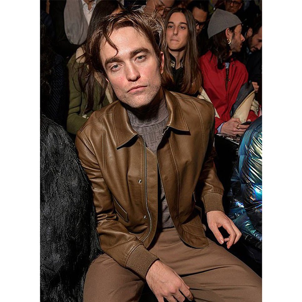 Robert Pattinson Real Leather Jacket Tan-0