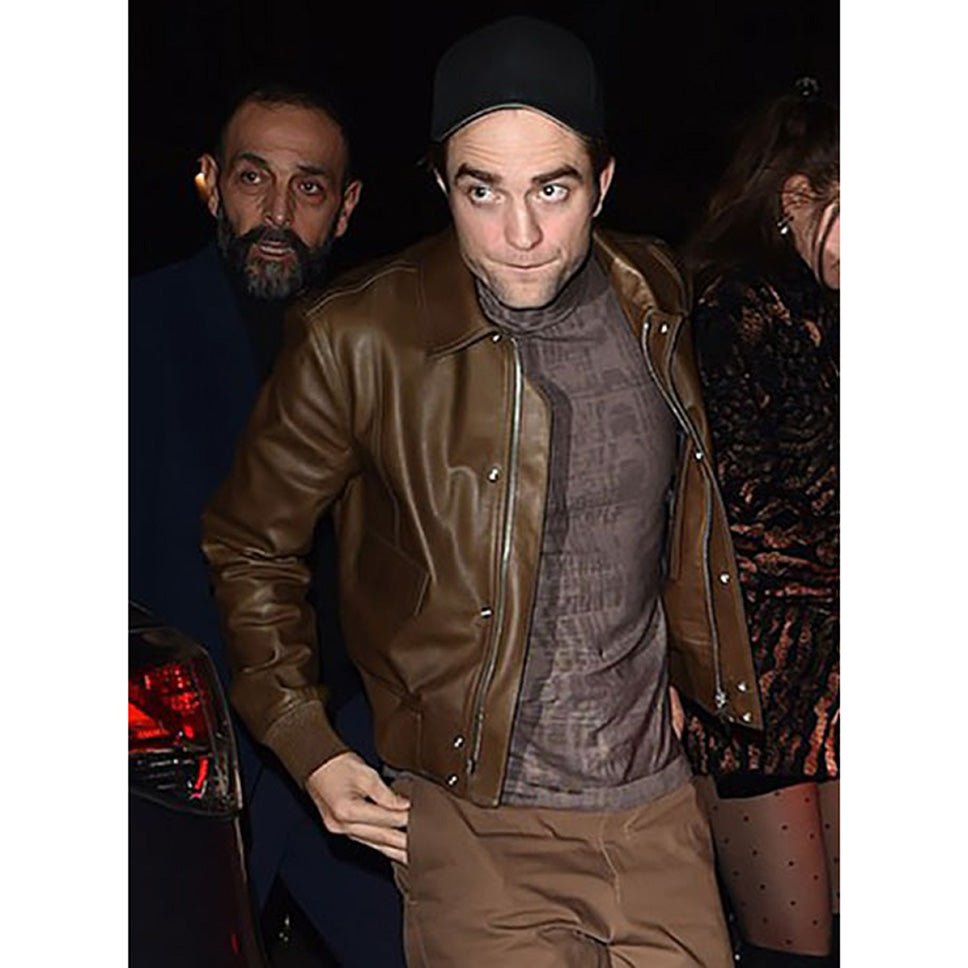 Robert Pattinson Real Leather Jacket Tan-2