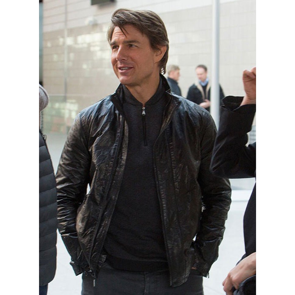 Tom Cruise Mission Impossible Leather Jacket Black-0