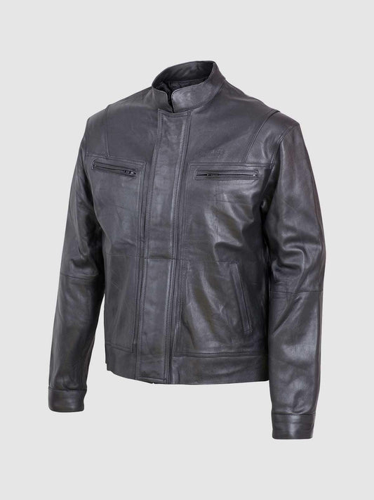 Men's Trendy Leather Jacket-0